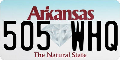 AR license plate 505WHQ