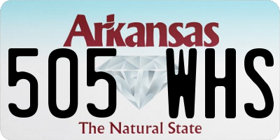 AR license plate 505WHS