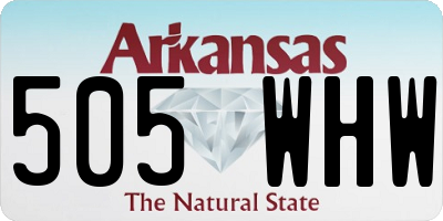 AR license plate 505WHW