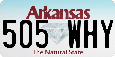 AR license plate 505WHY