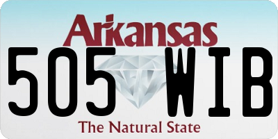 AR license plate 505WIB