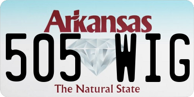 AR license plate 505WIG