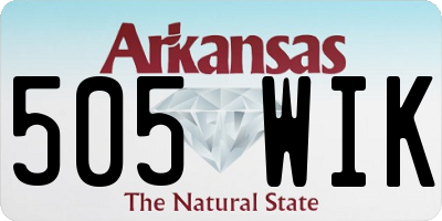 AR license plate 505WIK