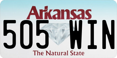 AR license plate 505WIN