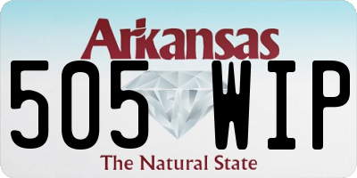 AR license plate 505WIP