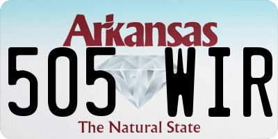 AR license plate 505WIR