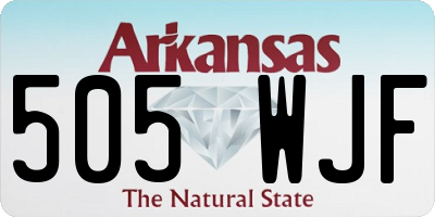 AR license plate 505WJF