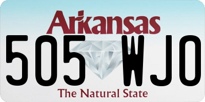 AR license plate 505WJO