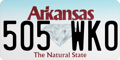 AR license plate 505WKO