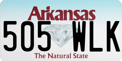 AR license plate 505WLK