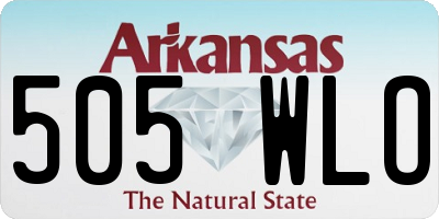 AR license plate 505WLO