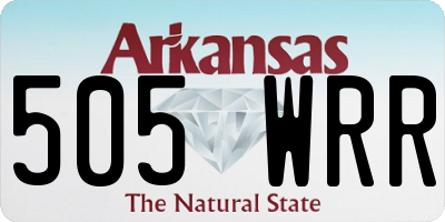 AR license plate 505WRR