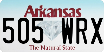 AR license plate 505WRX
