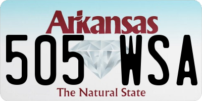 AR license plate 505WSA