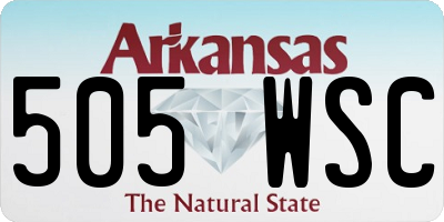 AR license plate 505WSC