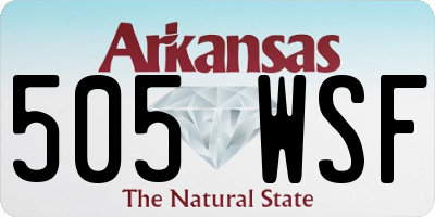 AR license plate 505WSF