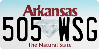 AR license plate 505WSG