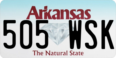 AR license plate 505WSK