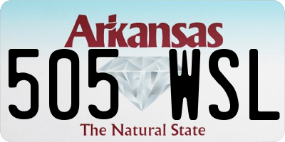 AR license plate 505WSL
