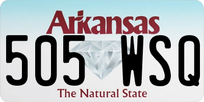 AR license plate 505WSQ