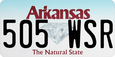 AR license plate 505WSR