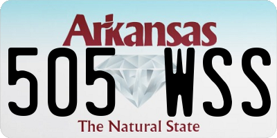 AR license plate 505WSS