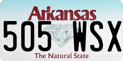 AR license plate 505WSX