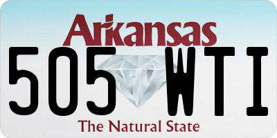 AR license plate 505WTI
