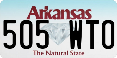 AR license plate 505WTO