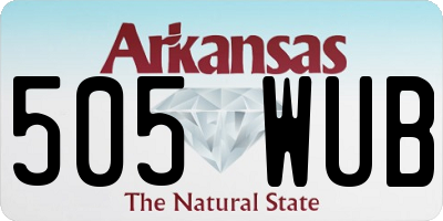 AR license plate 505WUB