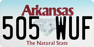 AR license plate 505WUF