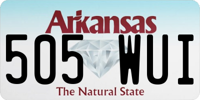 AR license plate 505WUI