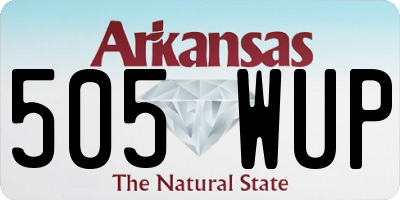 AR license plate 505WUP
