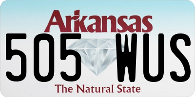 AR license plate 505WUS