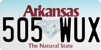 AR license plate 505WUX