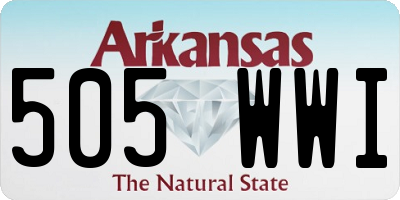 AR license plate 505WWI