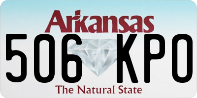 AR license plate 506KPO