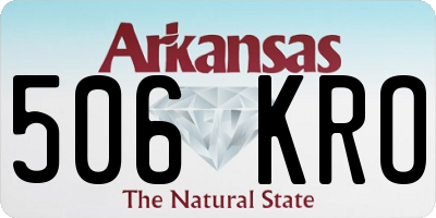 AR license plate 506KRO