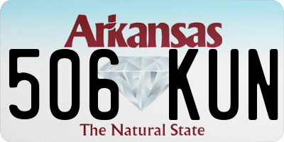 AR license plate 506KUN