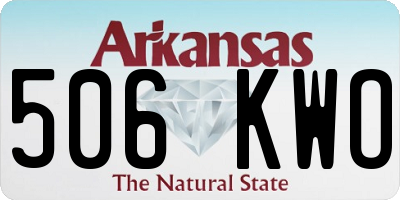 AR license plate 506KWO