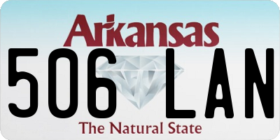 AR license plate 506LAN