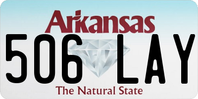 AR license plate 506LAY