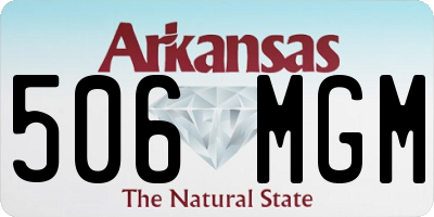 AR license plate 506MGM