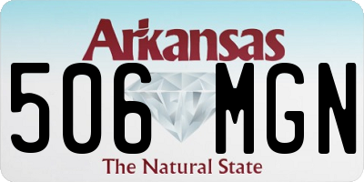 AR license plate 506MGN