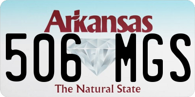 AR license plate 506MGS
