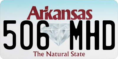 AR license plate 506MHD