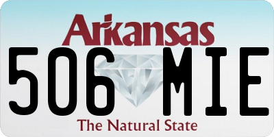 AR license plate 506MIE