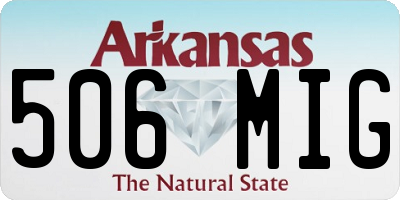 AR license plate 506MIG