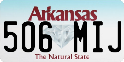AR license plate 506MIJ