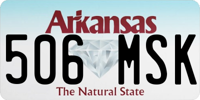 AR license plate 506MSK